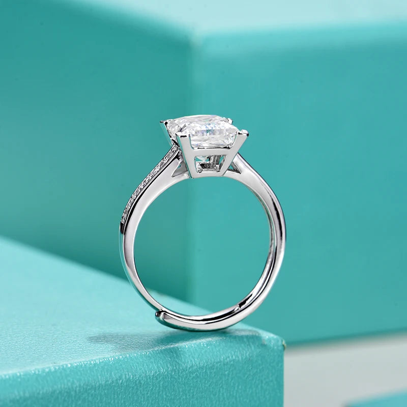 sterling silver jewelry - 925 Silver Ring SLM0023R-1.0 CT-AJ side view