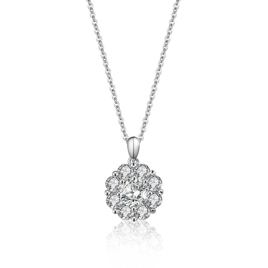sterling silver jewelry - 925 Silver Necklace Pendant SLM0025N-1 CT-40-45cm AJ front view