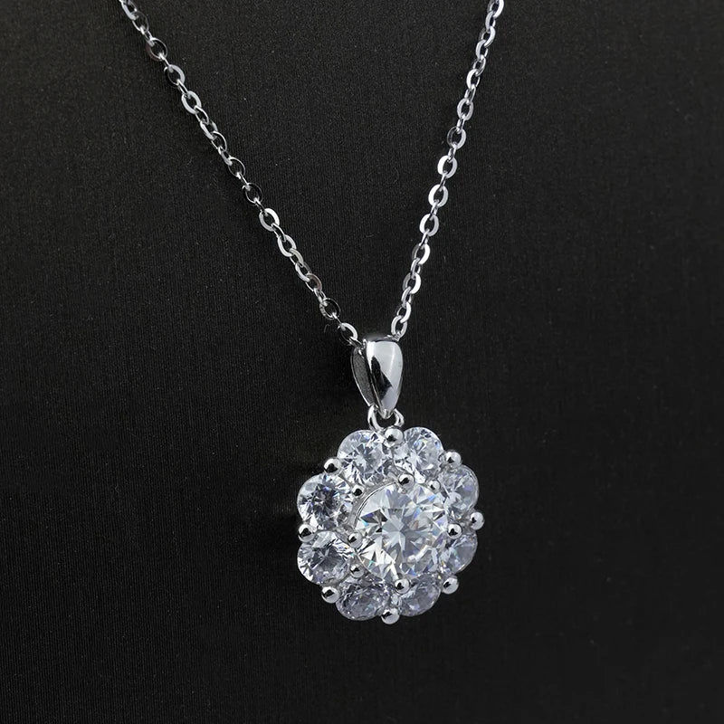 sterling silver jewelry - 925 Silver Necklace Pendant SLM0025N-1 CT-40-45cm AJ open view