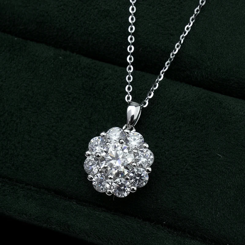 sterling silver jewelry - 925 Silver Necklace Pendant SLM0025N-1 CT-40-45cm AJ side view