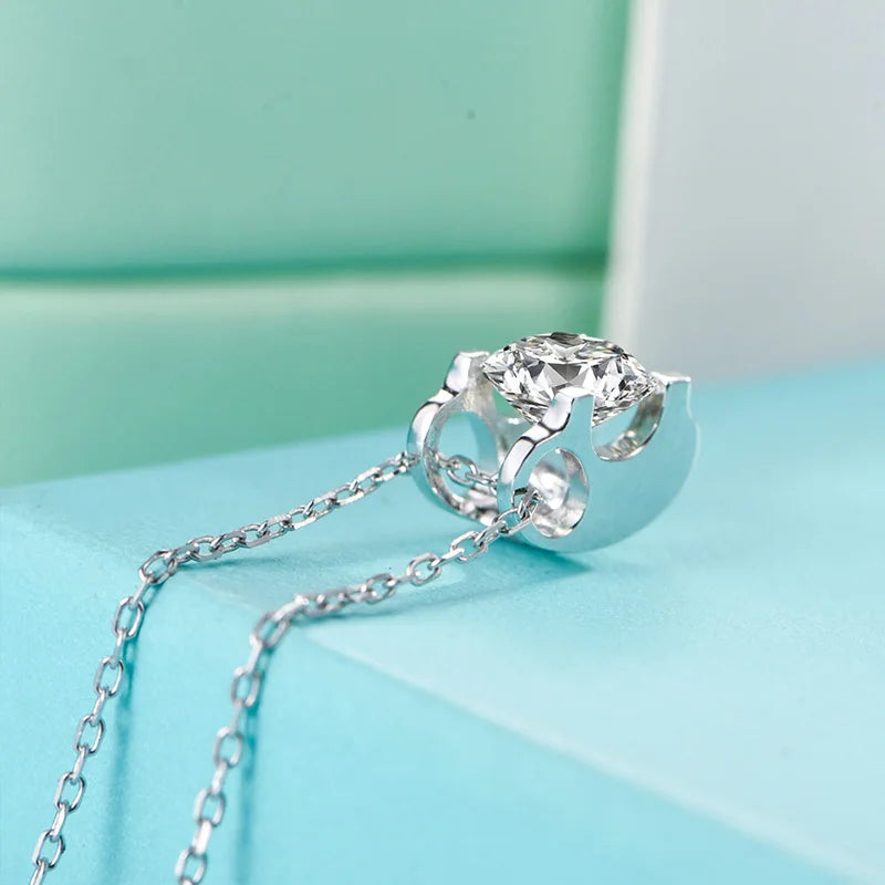 sterling silver jewelry - 925 Silver Pendant Necklace SLM0028N-2 CT-45 cm detail view
