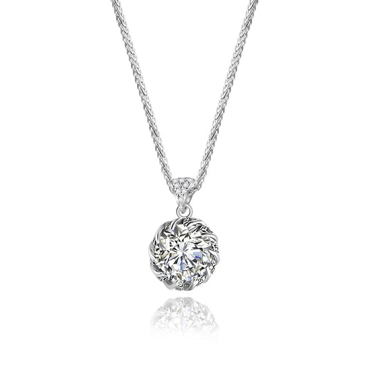 sterling silver jewelry - 925 Silver Necklace Pendant SLM0029N-1 CT-45 cm front view