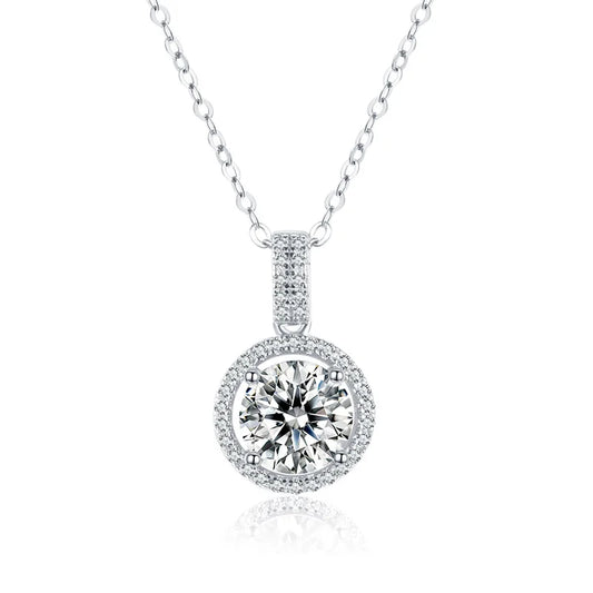 sterling silver jewelry - 925 Silver Pendant Necklace SLM0030N-2 CT-45cm AJ front view
