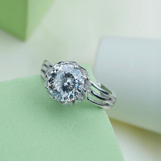 sterling silver jewelry - 925 Silver Ring SLM0026R-3.0 CT-AJ open view