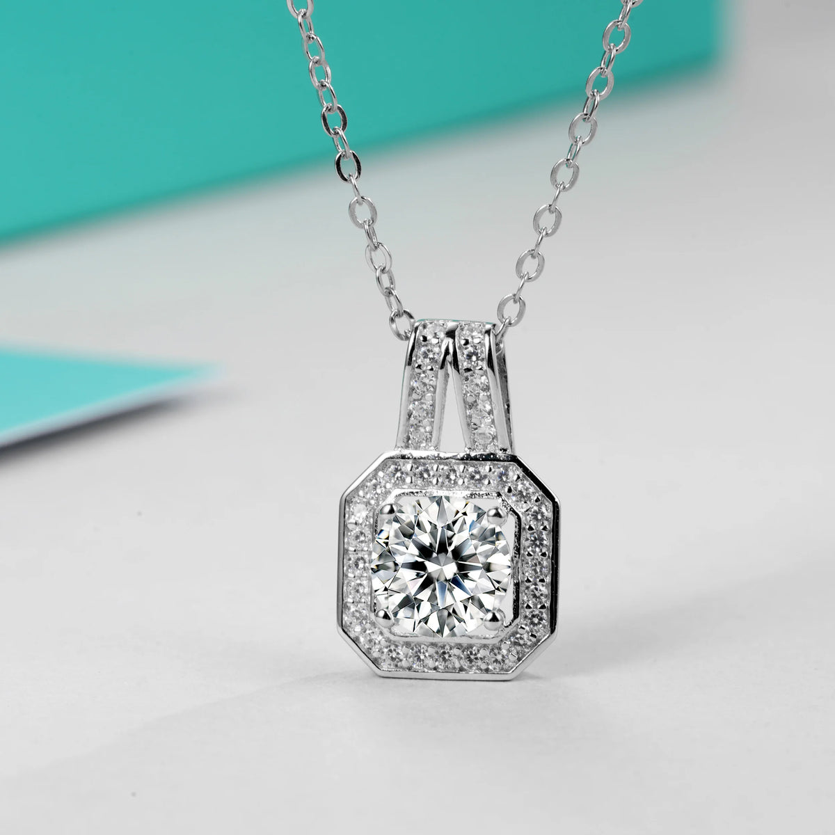 sterling silver jewelry - 925 Silver Necklace Pendant SLM0031N-1 CT-40-45cm AJ detail view