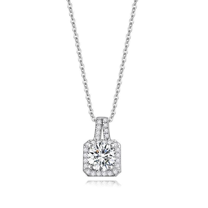 sterling silver jewelry - 925 Silver Necklace Pendant SLM0031N-1 CT-40-45cm AJ front view