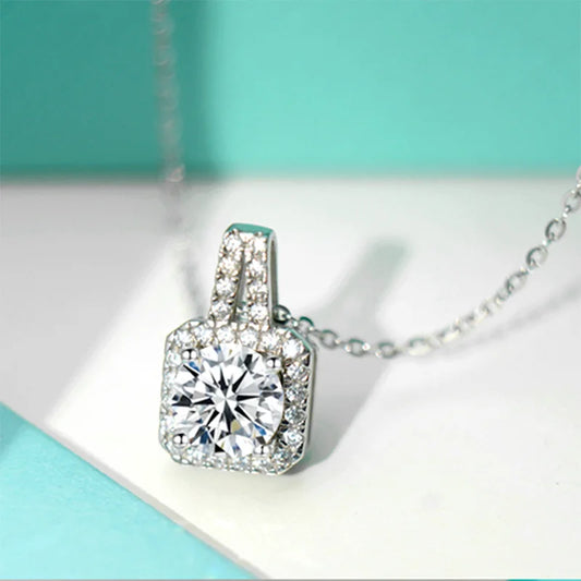 sterling silver jewelry - 925 Silver Necklace Pendant SLM0031N-1 CT-40-45cm AJ open view