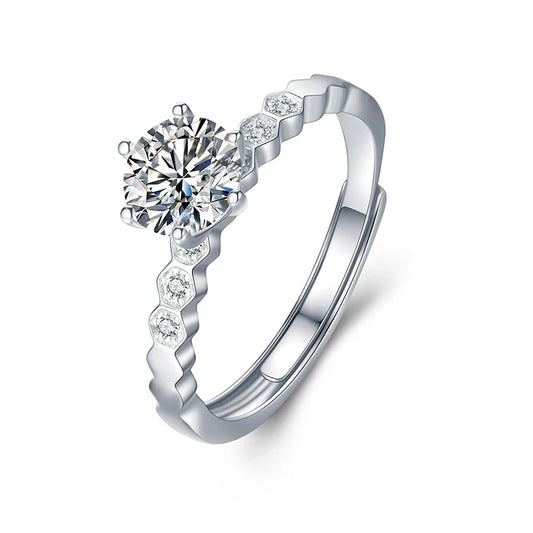 sterling silver jewelry - Silver Ring SLM0029R-2.0 CT-AJ front view