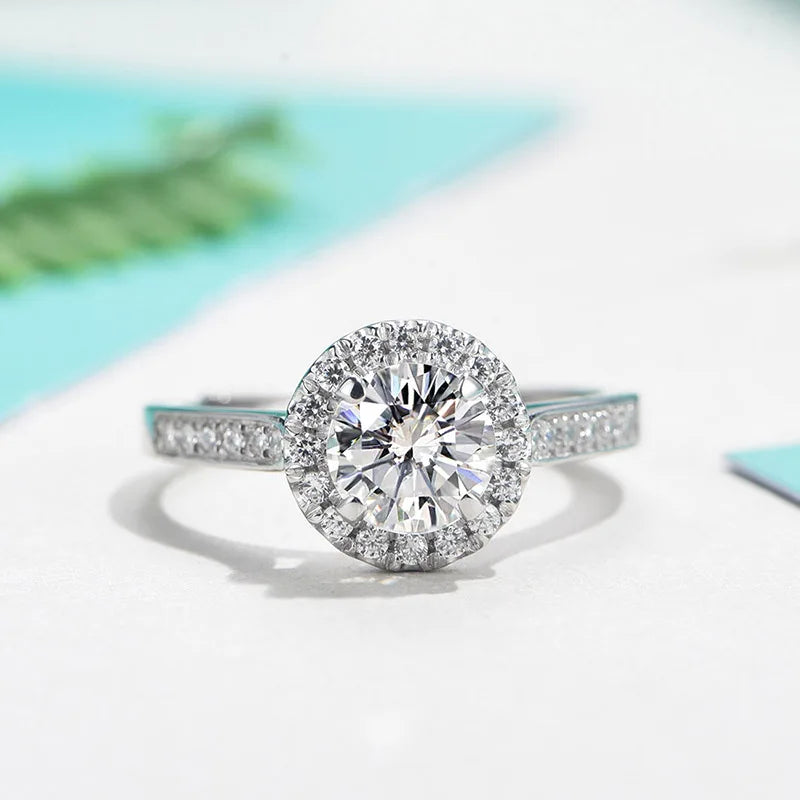 sterling silver jewelry - 925 Silver Ring SLM0015R-1.0 CT-AJ detail view
