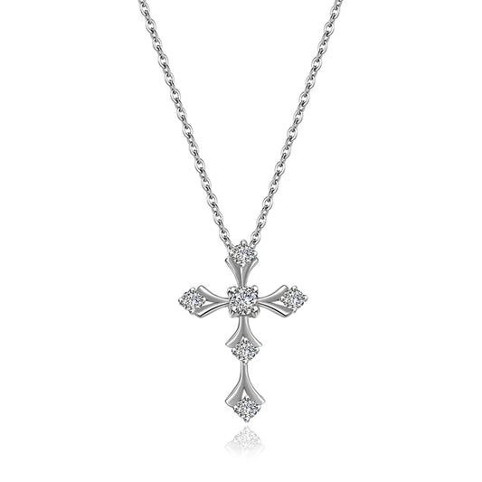 sterling silver jewelry - 925 Silver Pendant Necklace SLM0007N-0.2 CT-40-45cm AJ front view