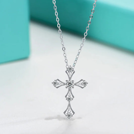 sterling silver jewelry - 925 Silver Pendant Necklace SLM0007N-0.2 CT-40-45cm AJ open view