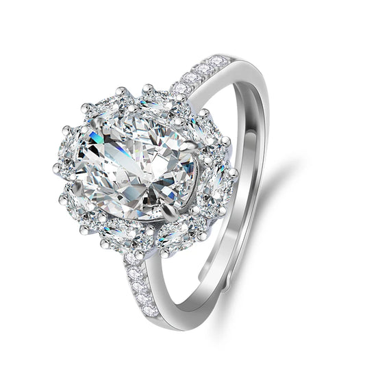 sterling silver jewelry - Ring SLM0033R-2.0 CT-AJ front view