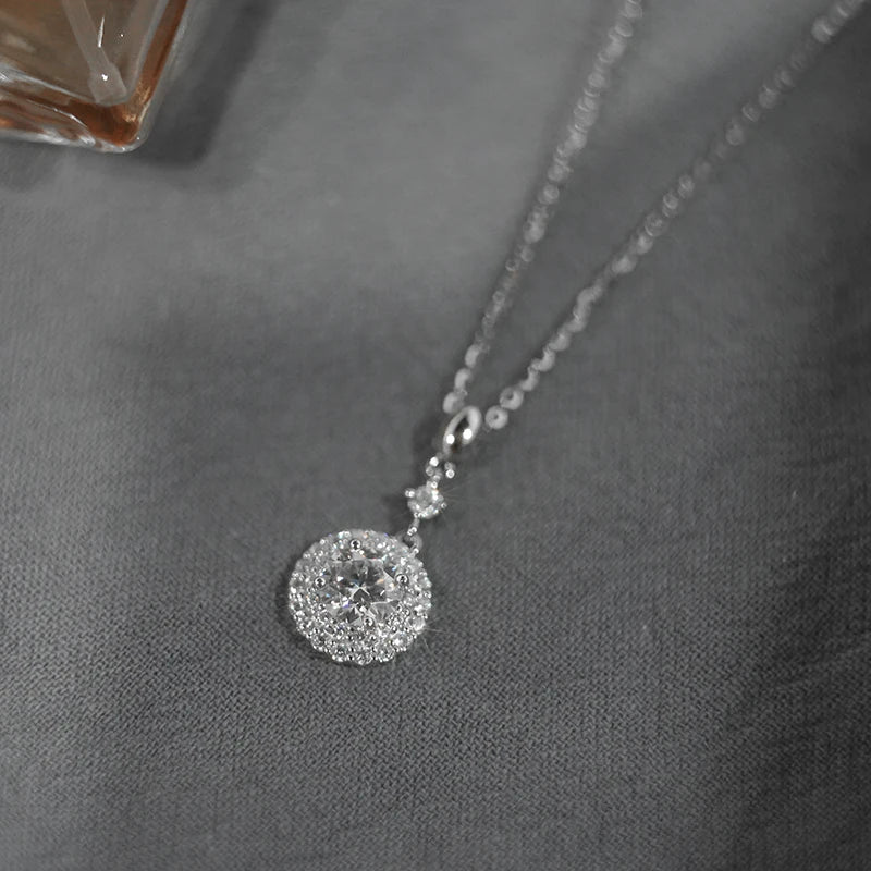 sterling silver jewelry - 925 Silver Necklace Pendant SLM0036N-1 CT-40-45cm AJ side view