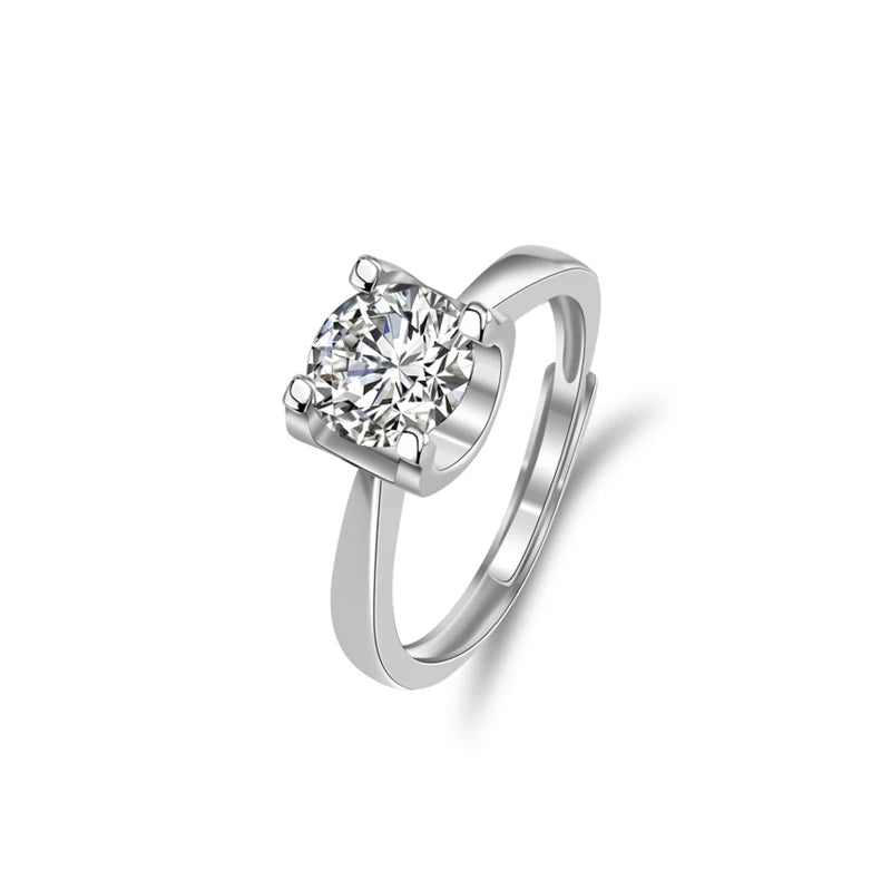 sterling silver jewelry - 925 Silver Ring SLM0035R-2.0 CT-AJ front view