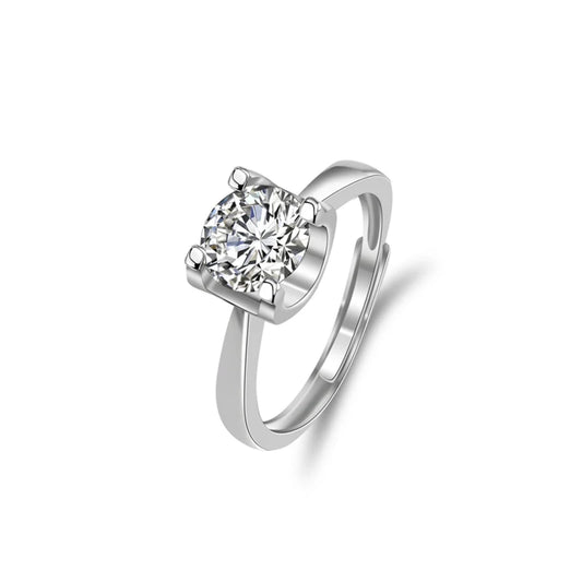 sterling silver jewelry - 925 Silver Ring SLM0035R-2.0 CT-AJ front view