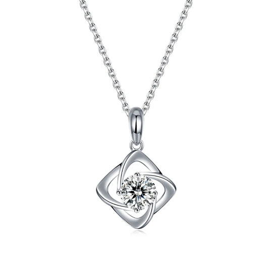 sterling silver jewelry - 925 Silver Pendant Necklace SLM0038N-1 CT-40-45cm AJ front view