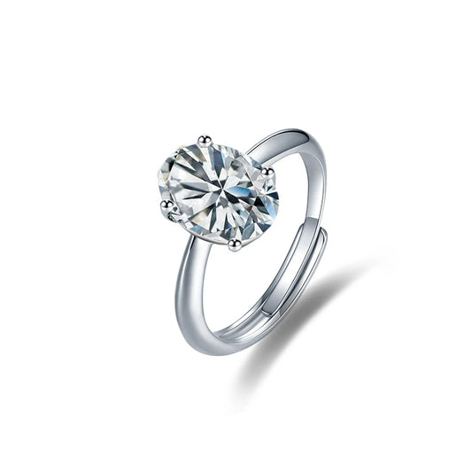 sterling silver jewelry - 925 Silver Ring SLM0037R-1.0 CT-AJ front view