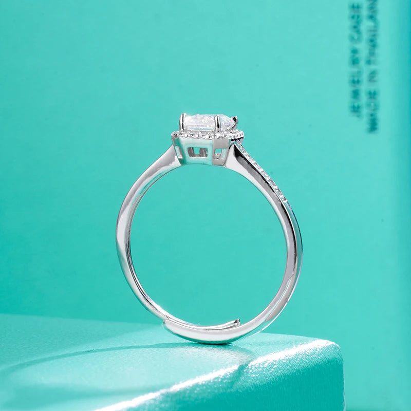 sterling silver jewelry - 925 Silver Ring SLM0038R-2 CT-AJ side view