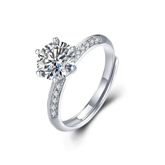 sterling silver jewelry - 925 Silver Rings Ring SLM0039R-1.0 CT-AJ front view