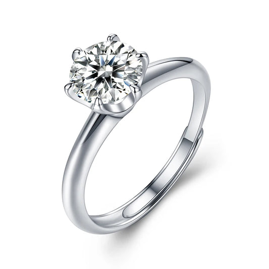sterling silver jewelry - 925 Silver Rings SLM0043R-3 CT-AJ front view
