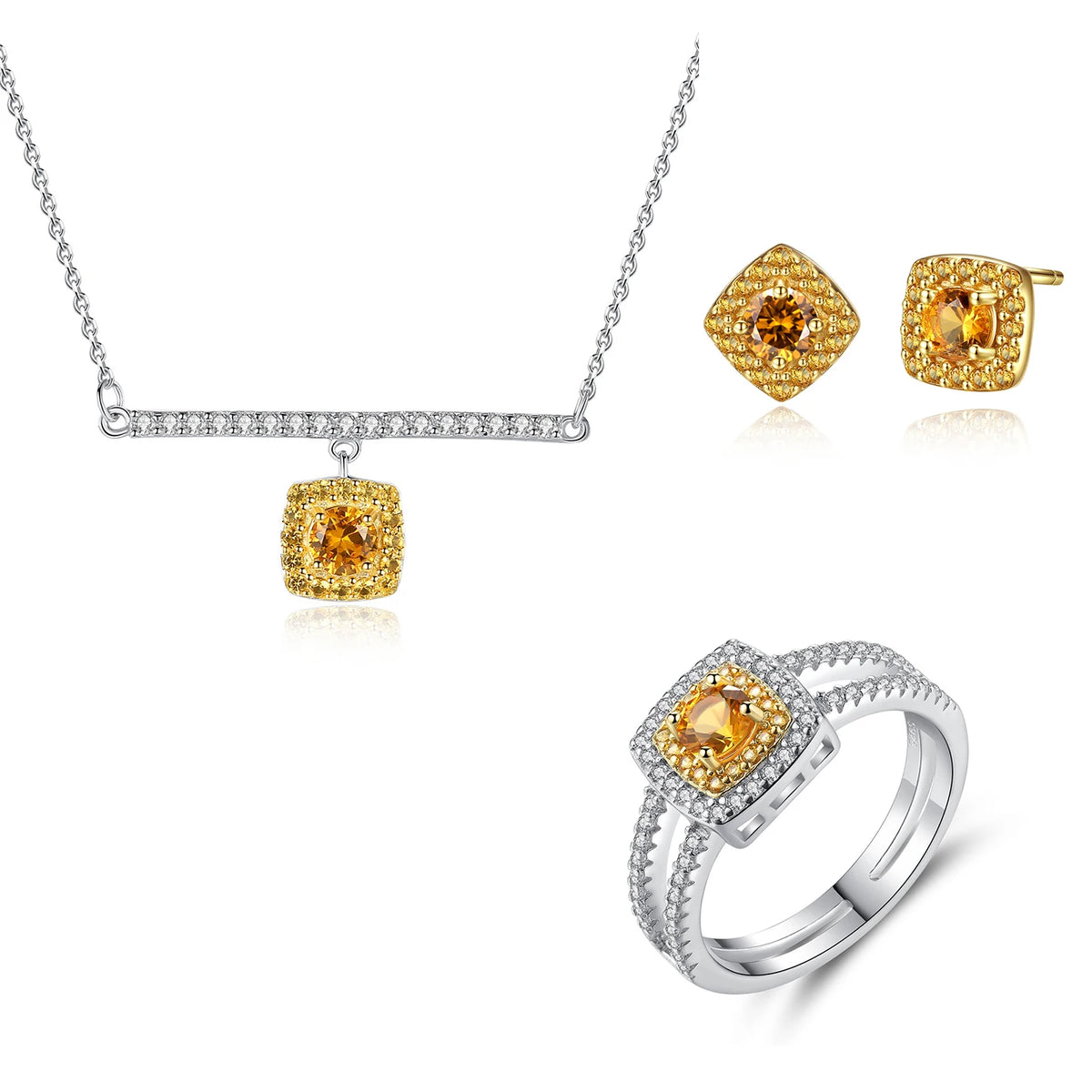 sterling silver jewelry - 925 Silver Ring Necklace Earring SLZ0004SET-SS-JS07-7 product view 21