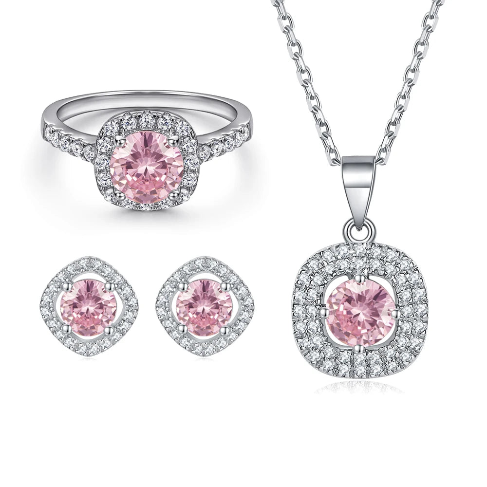 sterling silver jewelry - 925 Silver Ring Necklace Earring SLZ0004SET-SS-JS07-7 product view 26