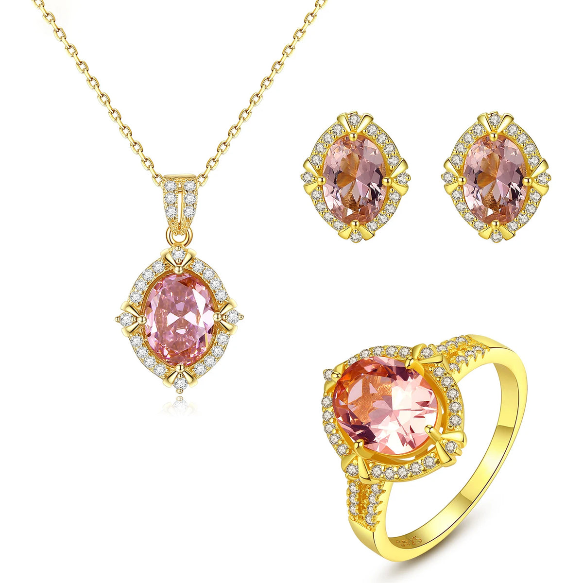 sterling silver jewelry - Ring Necklace Earring SLZ0001SET-TLTZ075-7 product view 14