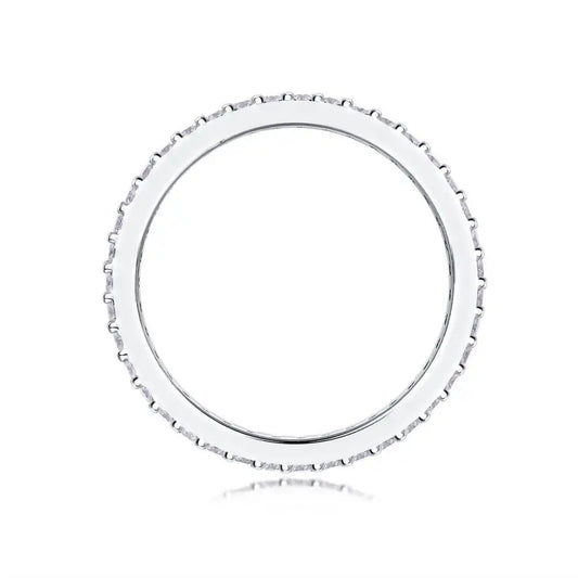 sterling silver jewelry - 925 Ring Rings SLM0103R-White-6 open view