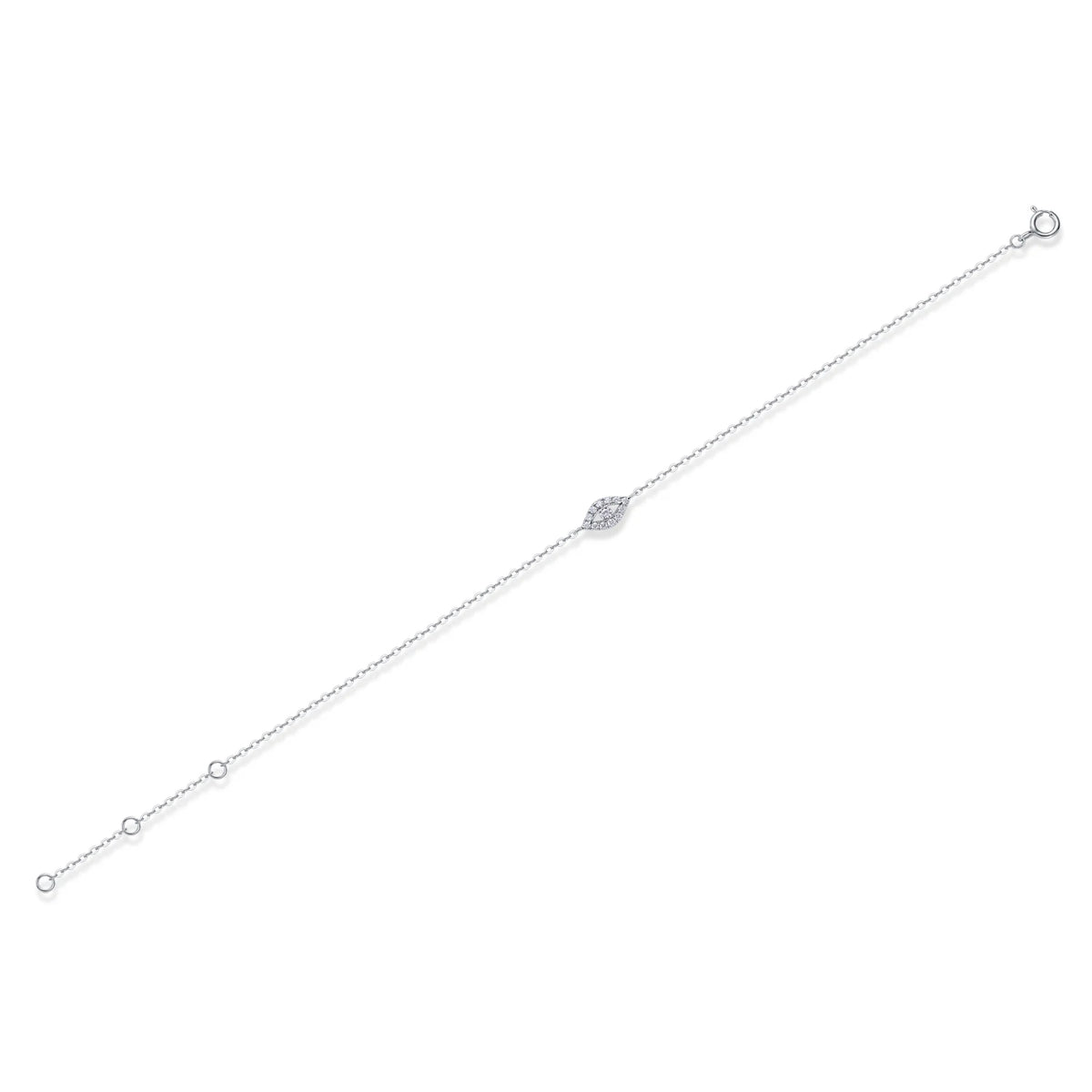 sterling silver jewelry - 925 Silver Bracelet SLM0061B-silver-16.5cm open view