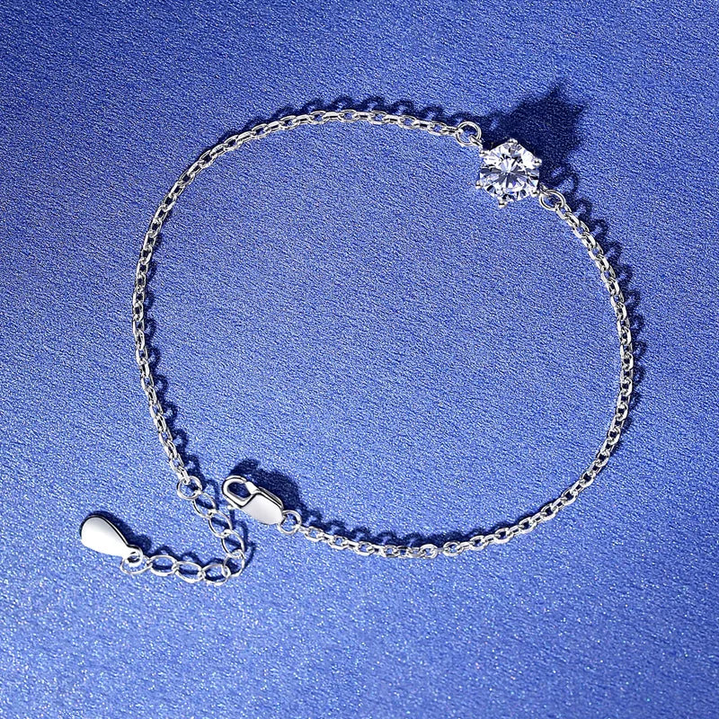 sterling silver jewelry - 925 Silver Bracelet SLM0001B-6 claws bracelet-15+4cm side view