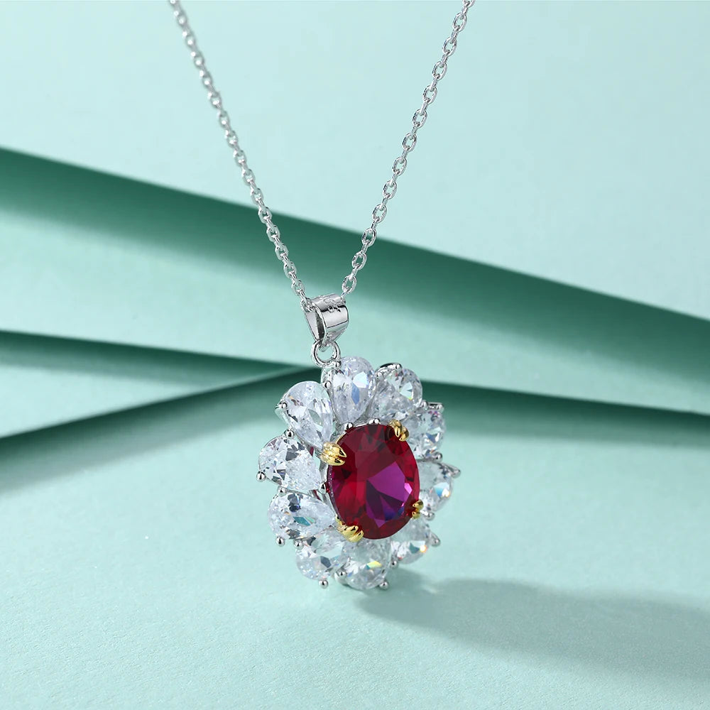 sterling silver jewelry - 925 Silver Pendant Necklaces SLZ0012N-Rhodiun detail view