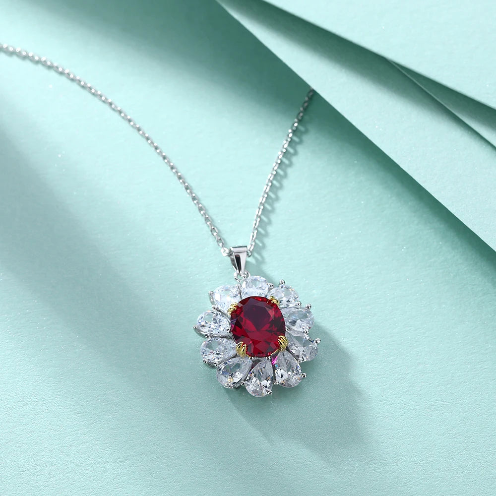 sterling silver jewelry - 925 Silver Pendant Necklaces SLZ0012N-Rhodiun side view