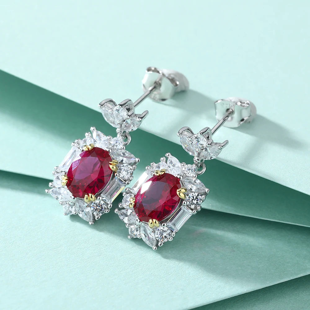 sterling silver jewelry - 925 Gold Silver Earring SLM0023E-catalogue side view