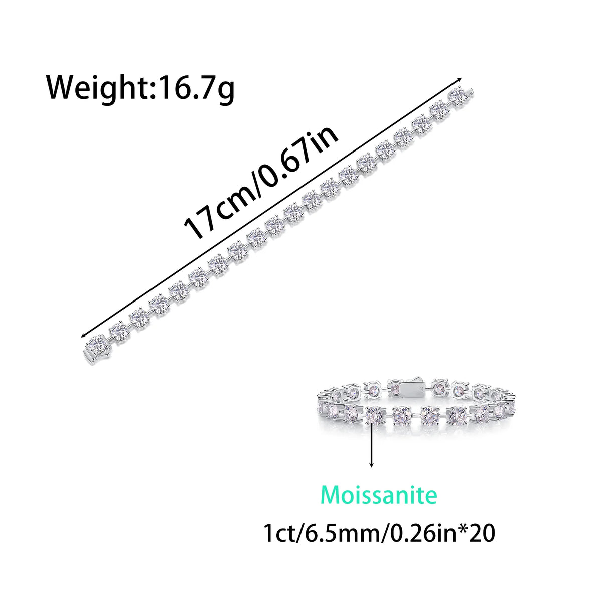 sterling silver jewelry - 925 Silver Bracelet Bracelets SLM0067B-silver-16.5cm product view 06