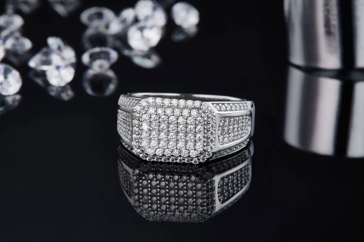sterling silver jewelry - 925 Silver White Ring SLM0075R-silver-6 detail view