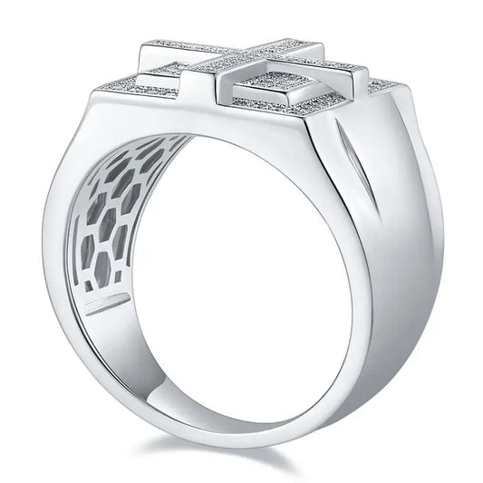 sterling silver jewelry - 925 Silver Ring SLM0068R-silver-6 open view