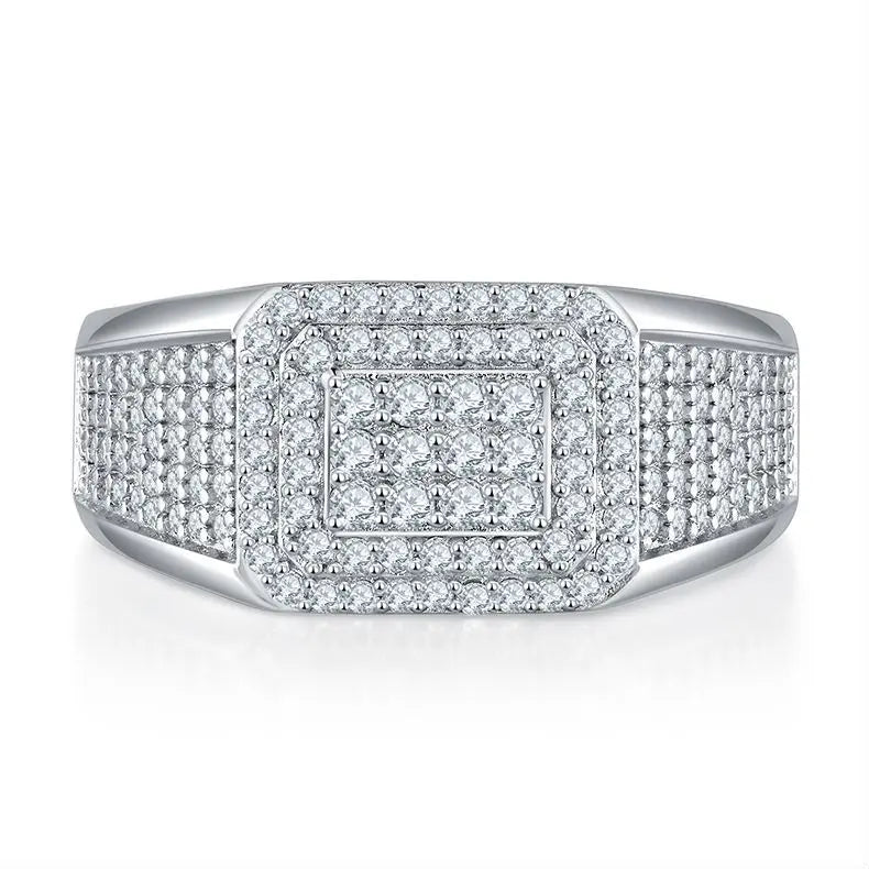 sterling silver jewelry - Silver Ring SLM0071R-silver-6 side view