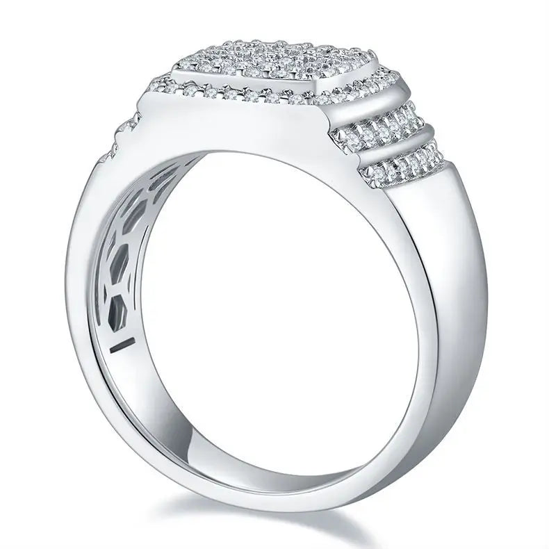 sterling silver jewelry - Silver Ring SLM0073R-silver-6 side view