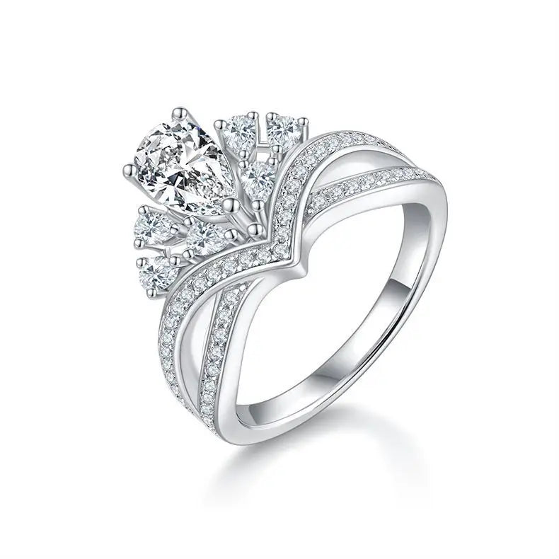 sterling silver jewelry - 925 Silver Ring SLM0057R-silver-6 front view