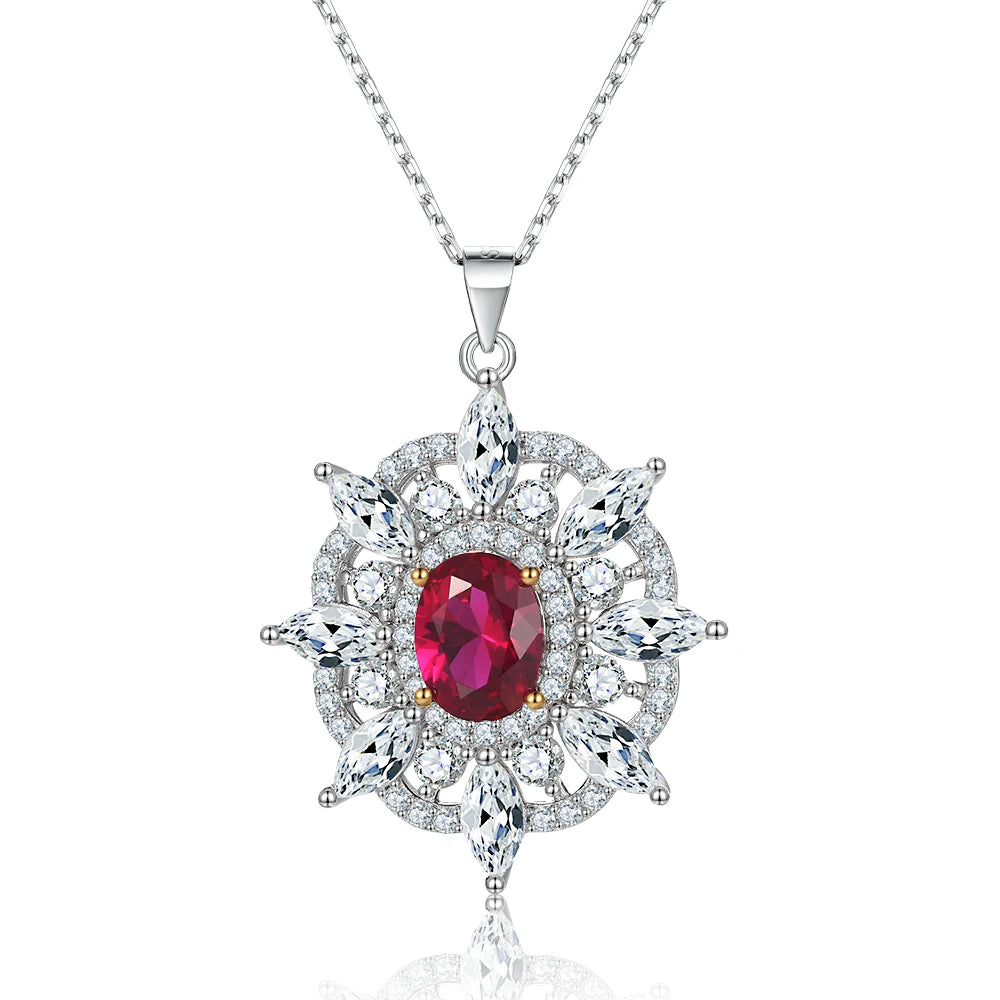 sterling silver jewelry - 925 Silver Necklace Necklaces SLZ0011N-Rhodiun front view