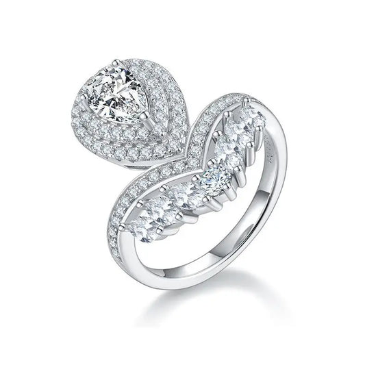 sterling silver jewelry - Ring SLM0056R-silver-6 front view