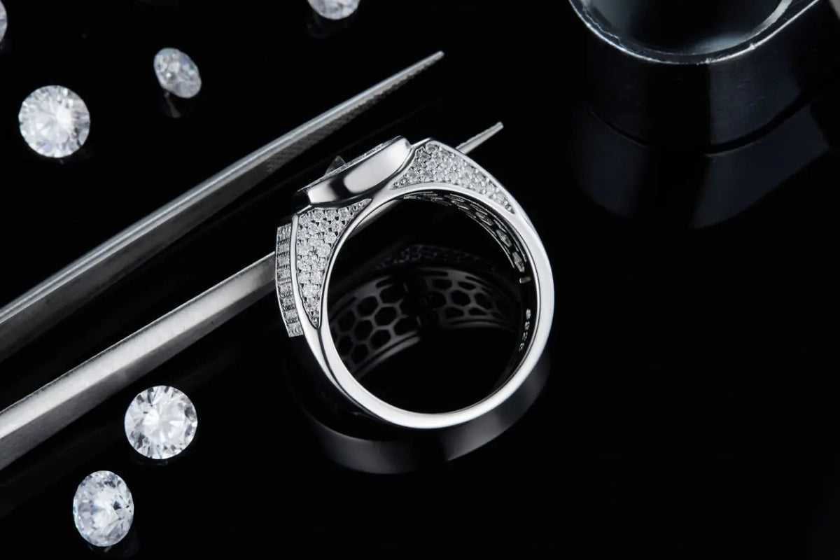 sterling silver jewelry - Silver Ring SLM0072R-silver-6 detail view