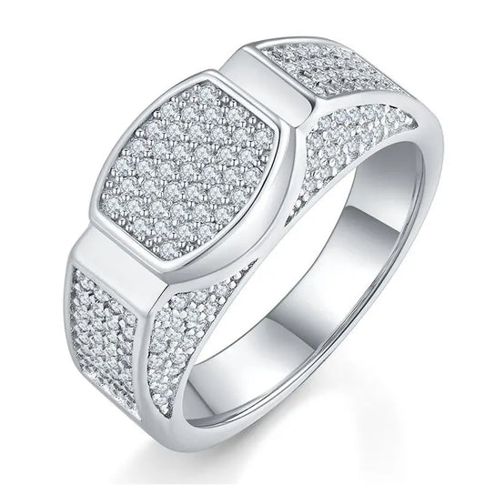 sterling silver jewelry - Silver Ring SLM0072R-silver-6 front view
