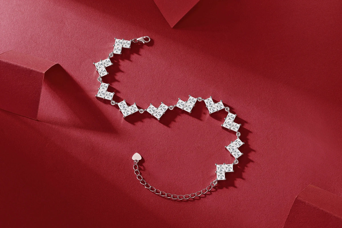 sterling silver jewelry - 925 Silver Bracelet SLM0055B-silver-19cm detail view