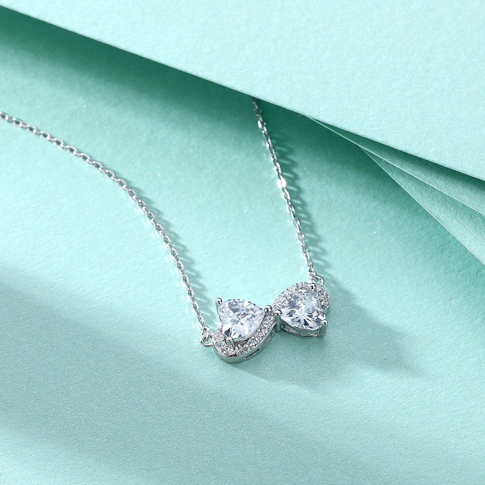 sterling silver jewelry - 925 Silver Pendant Necklaces SLZ0009N-Rhodiun side view
