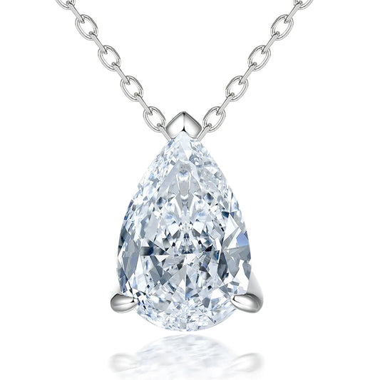 sterling silver jewelry - Silver Pendant Necklaces SLZ0008N-Rhodiun front view
