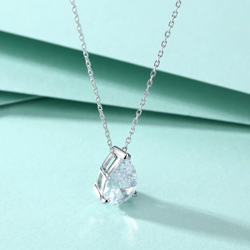sterling silver jewelry - Silver Pendant Necklaces SLZ0008N-Rhodiun open view