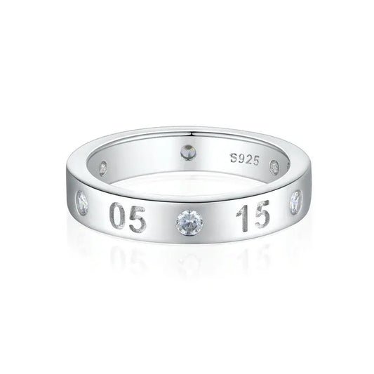 sterling silver jewelry - Silver Gold Rings SLZ0039R-silver ring-10 front view