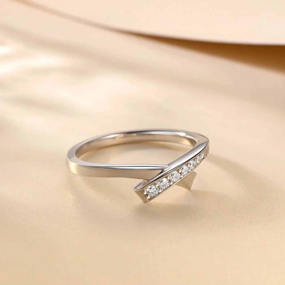sterling silver jewelry - 925 White Gold Rings SLZ0008R-catalogue-6 open view