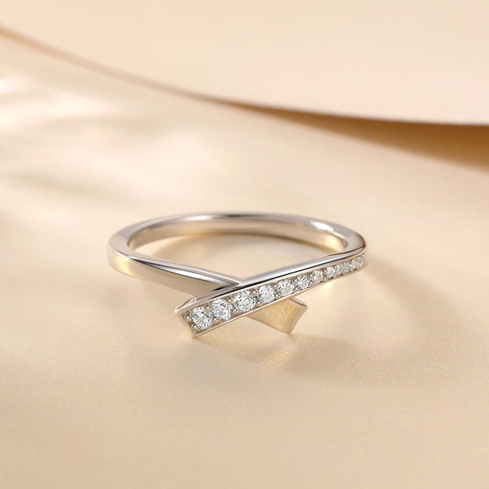 sterling silver jewelry - 925 White Gold Rings SLZ0008R-catalogue-6 side view